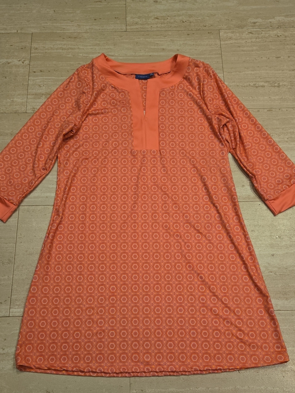 Cabana Life Coral Design Print Shift Dress